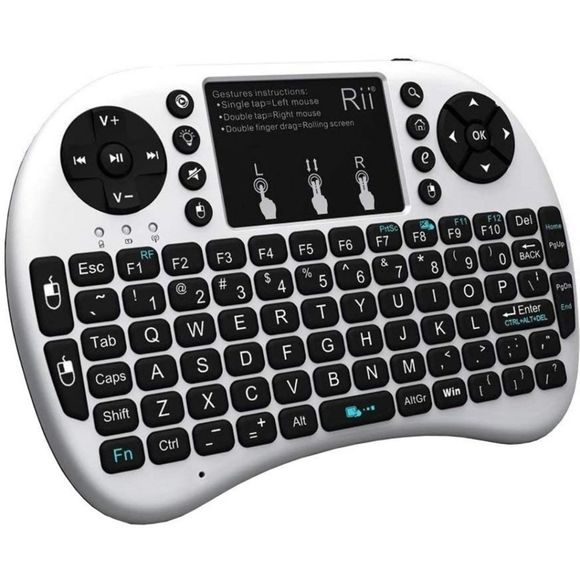 Rii i8+Mini Wireless 2.4G Backlight Touchpad Keyboard with Mouse PC/Mac/Android - Picture 1 of 6